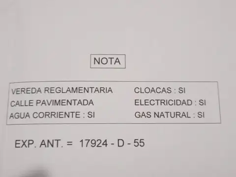 Terreno en Venta de 412,0 m2