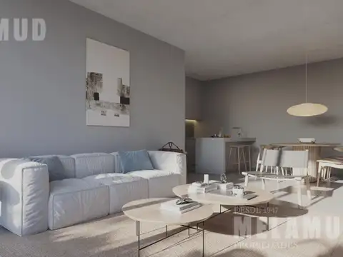 Departamento 2 ambientes con 1 baño