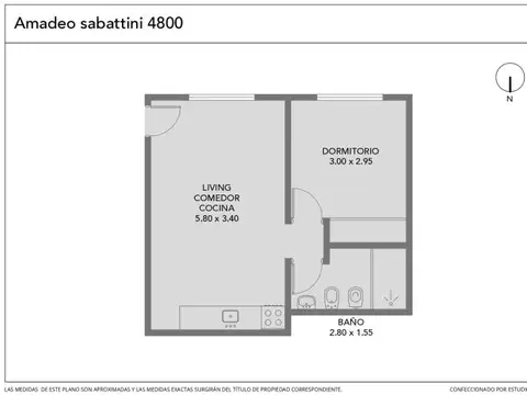 Departamento en Venta de 2 ambientes