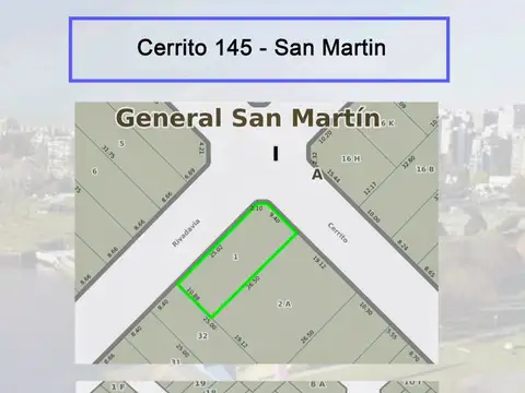 LOTE ESQUINA OPORTUNIDAD VENTA SAN MARTÍN CENTRO