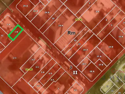 Terreno en Venta 8  mts Frente