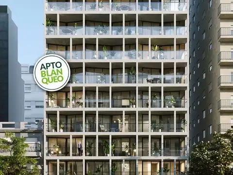 2 ambientes  al contrafrente con Balcón aterrazado