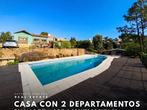 Casa De 4 Dormitorios Y 2 Departamentos Piscina En Lote De 3150m2 Villa Del Lago - Villa Carlos Paz