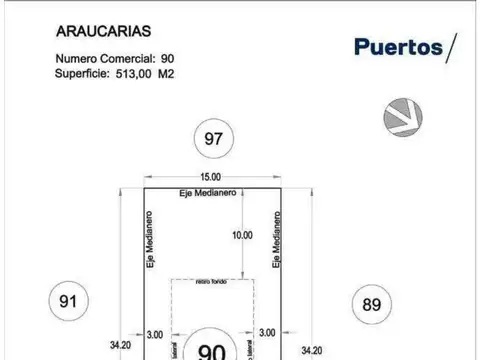 Terreno en Venta de 513,0 m2