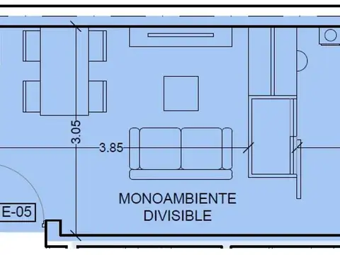 Departamento en Venta de Monoambiente