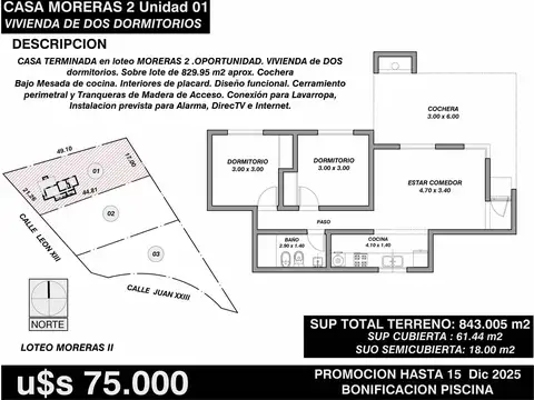 Casa en Venta de 2 dormitorios