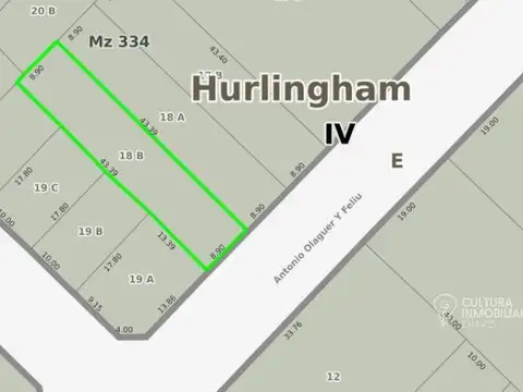 Terreno en Venta en Hurlingham, USD 89.000