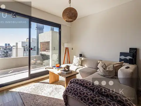 2 ambientes en venta en Palermo Hollywood con gran Balcon al frente y Amenities.