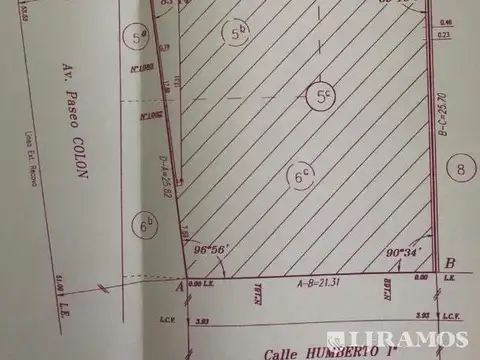 Terreno sobre Paseo Colón