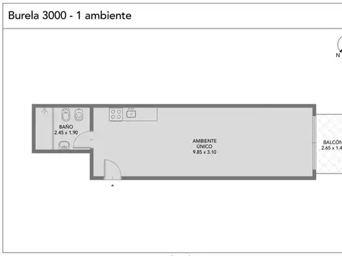 Departamento en Venta de Monoambiente