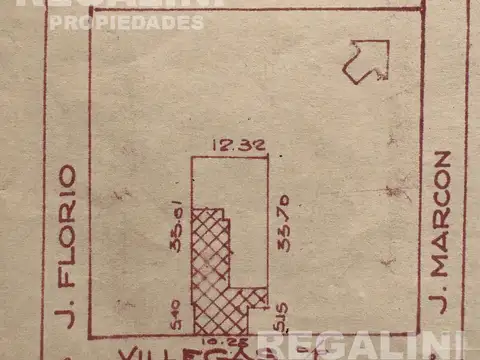 Terreno en Venta 39  mts Fondo