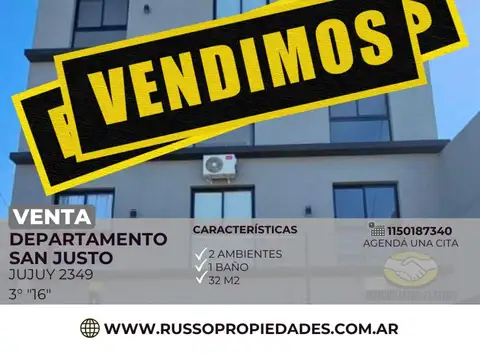 Venta  departamento 2 ambientes estrenar