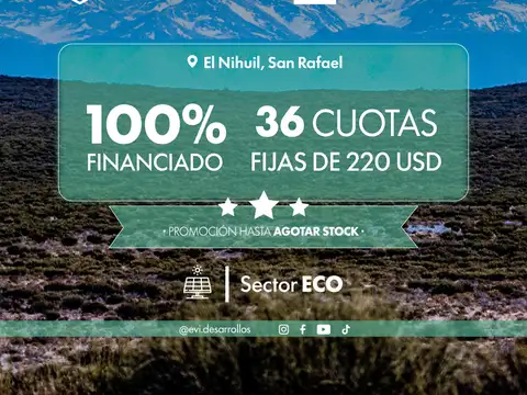 Lote En El Nihuil - Loteo Paralelo 35 - Lotes Desde 437 M2 - Sector Eco