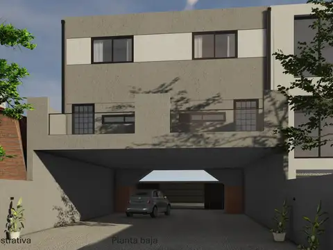 Casa tipo duplex de 3 ambientes con Patio y Cochera.