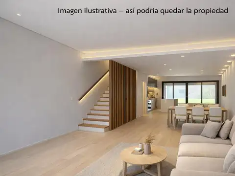 Casa tipo duplex de 3 ambientes con Patio y Cochera.