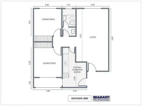 Departamento en Venta de 3 ambientes
