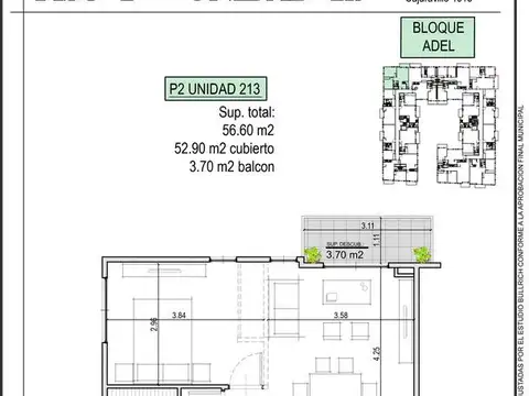 Departamento en Venta de 2 dormitorios