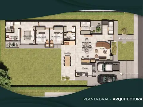 Casa 4 ambientes con 2 baños