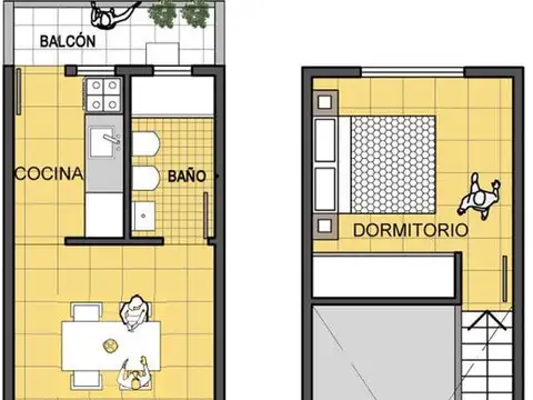 Depto Tipo Casa en Venta de 2 ambientes