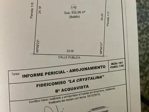 Terreno en Venta de 533,0 m2
