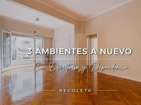 DEPARTAMENTO 3 AMBIENTES VENTA RECOLETA BALCON