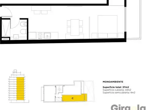 Departamento en Venta de Monoambiente