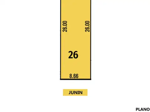 Terreno en Venta 26  mts Fondo