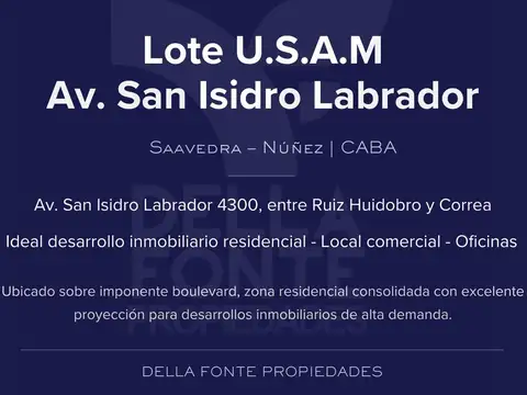 Terreno - Lote - USAM - Av. San Isidro Labrador 4300