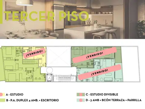 Departamento en Venta Apto profesional