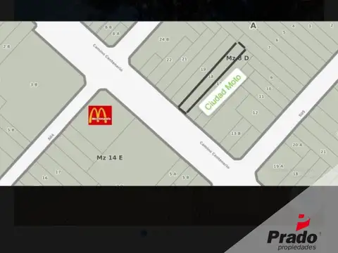 Terreno en Venta 866  mts Frente