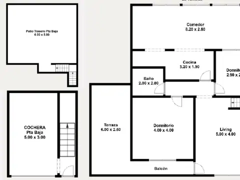 Depto Tipo Casa en Venta en Tablada, USD 75.000