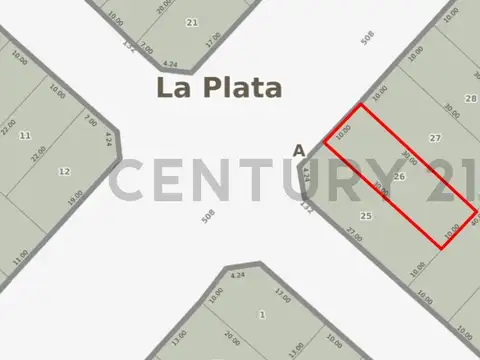 Lote escriturado a la VENTA sobre la esquina 508 y 132  / 300 m2