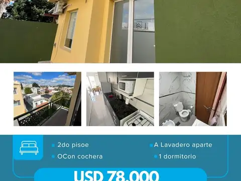 Moderno departamento de 1 dormitorio con cochera