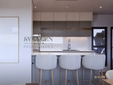 Departamento 2 ambientes con 2 baños