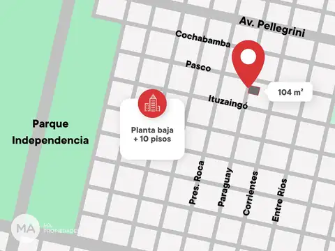 Terreno en Venta 8  mts Frente