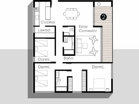 Departamento en Venta al Sudeste