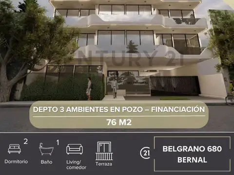 Departamento 3 Ambientes 76 m² en Bernal | Financiación | Amenities | Oportunidad