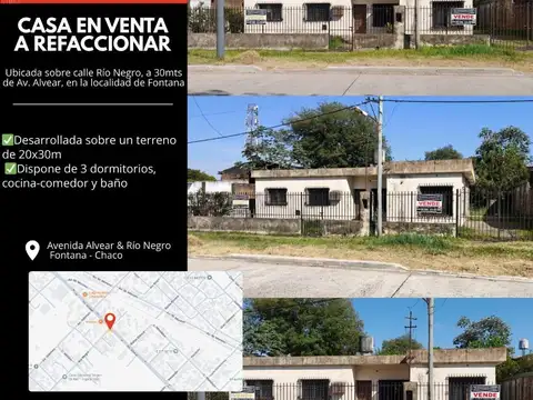FONTANA: Casa en venta – a refaccionar