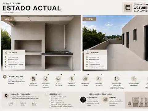 Casa 4 ambientes con 2 baños