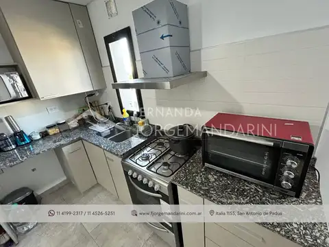 Departamento 2 ambientes con 1 baño