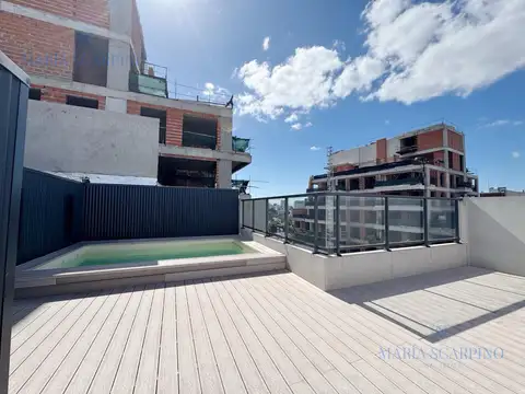 Departamento Monoambiente con Balcón, SUM y Terraza con Pileta