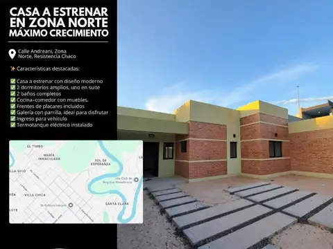 Hermosa casa a estrenar en Venta