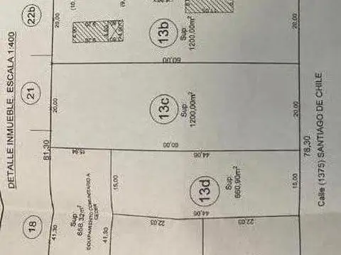 Terreno en Venta 22  mts Frente