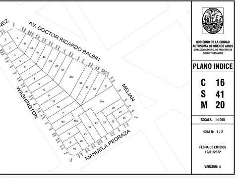 Terreno en Coghlan para PB 5pisos 2 retiros USAM 8,66x22 aprox