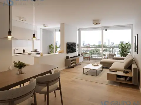 Departamento 3 ambientes con 2 baños