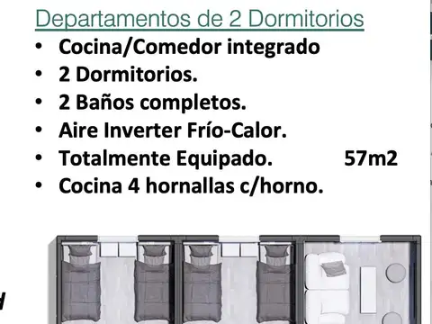 Venta Depto 2 dorm amoblado con renta, Añelo