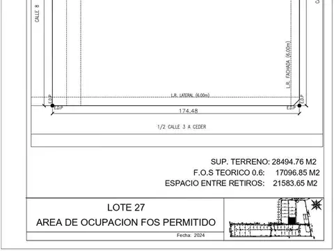 Terreno en Venta 163  mts Fondo