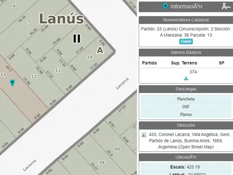 Terreno en Venta, FOT 1,8