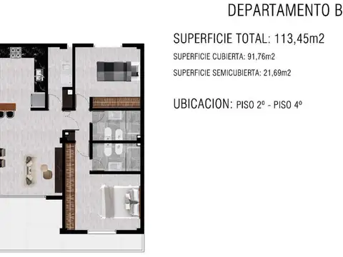Departamento en Venta de 4 ambientes