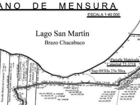 Campo en venta - 893 Hectáreas - Lago San Martín, Tres Lagos, Santa Cruz